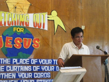 Soon to be pastor of two of the island churches, Fernando teaches at the youth camp.
