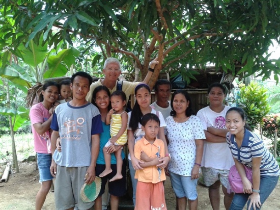 Visiting a family in Banao, Bacacay (a community on the mainland) where "Island Breeze Radio is the only church here."