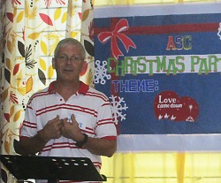 Sharing at the ASC Christmas Party.
